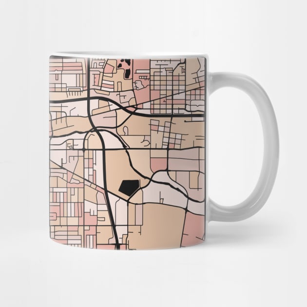 Reno Map Pattern in Soft Pink Pastels by PatternMaps